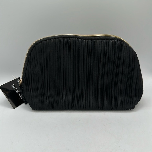 Ulta Beauty black makeup bag with gold-tone zipper - Picture 1 of 5